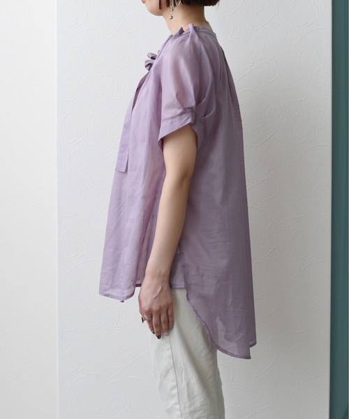 Eimee Law（エイミーロウ）の「ドロストネックBL（シャツ/ブラウス・レディース・グリーン/パープル/ブラック・38）」の18枚目の写真