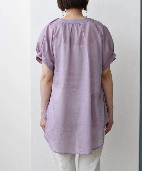 Eimee Law（エイミーロウ）の「ドロストネックBL（シャツ/ブラウス・レディース・グリーン/パープル/ブラック・38）」の19枚目の写真