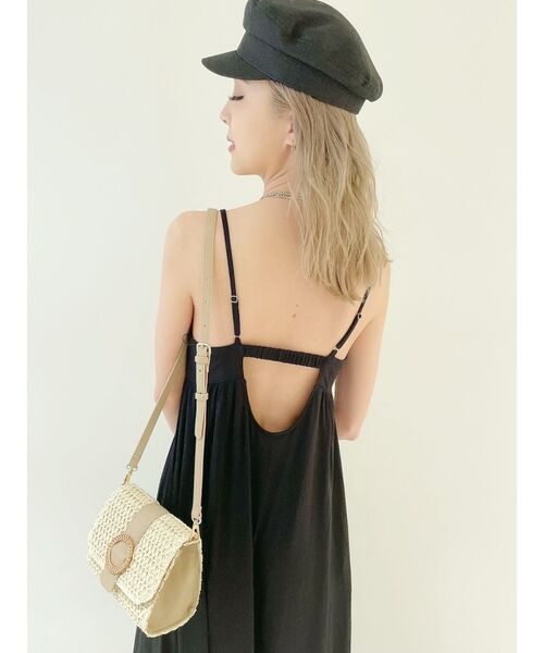 GYDA（ジェイダ）の「BACK OPEN ロングキャミワンピース（ワンピース・レディース・ブラック/ブラウン/グレー・FREE）」の5枚目の写真