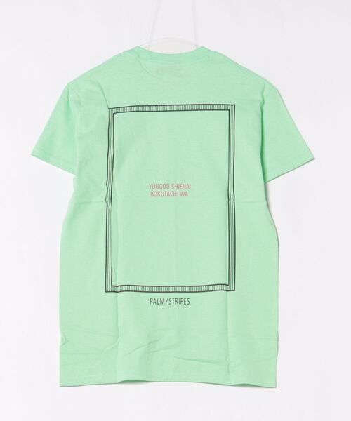 Revo.（レボ）の「藍にいな × PALM/STRIPES  【 融合し得ない僕たちは 】（Tシャツ/カットソー・レディース・ホワイト/ミント・XL/L/M/S）」の5枚目の写真