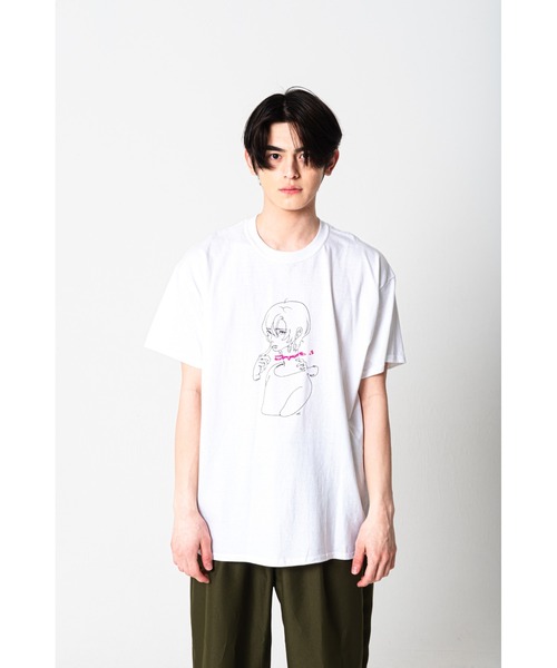 Revo.（レボ）の「藍にいな × PALM/STRIPES  【 融合し得ない僕たちは 】（Tシャツ/カットソー・レディース・ホワイト/ミント・XL/L/M/S）」の10枚目の写真