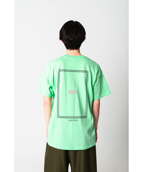 Revo.（レボ）の「藍にいな × PALM/STRIPES  【 融合し得ない僕たちは 】（Tシャツ/カットソー・レディース・ホワイト/ミント・XL/L/M/S）」の13枚目の写真