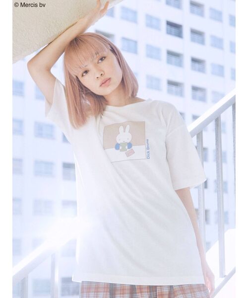 merry jenny（メリージェニー）の「miffy colorfully tee（Tシャツ/カットソー・レディース・ベージュ/オフホワイト・FREE）」の8枚目の写真