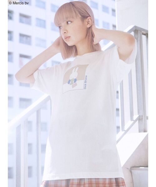 merry jenny（メリージェニー）の「miffy colorfully tee（Tシャツ/カットソー・レディース・ベージュ/オフホワイト・FREE）」の6枚目の写真