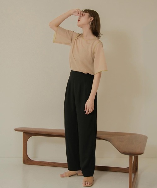 Amiur（エミレ）の「sheer lame knit（その他トップス・レディース・ライトブルー/ベージュ/アイボリー・FREE）」の6枚目の写真