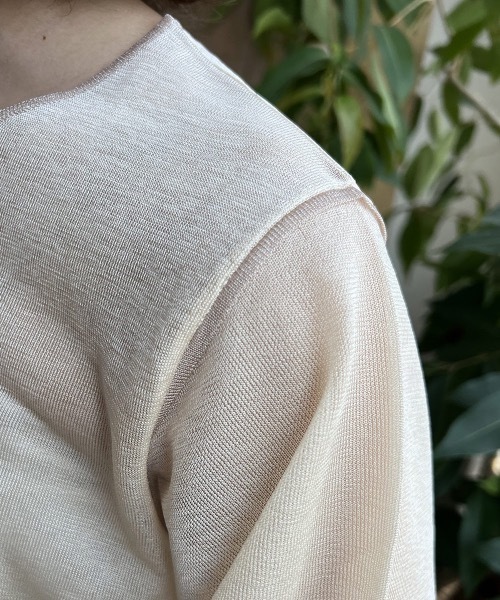 Amiur（エミレ）の「sheer lame knit（その他トップス・レディース・ライトブルー/ベージュ/アイボリー・FREE）」の16枚目の写真