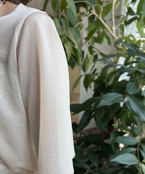 Amiur（エミレ）の「sheer lame knit（その他トップス・レディース・ライトブルー/ベージュ/アイボリー・FREE）」の17枚目の写真