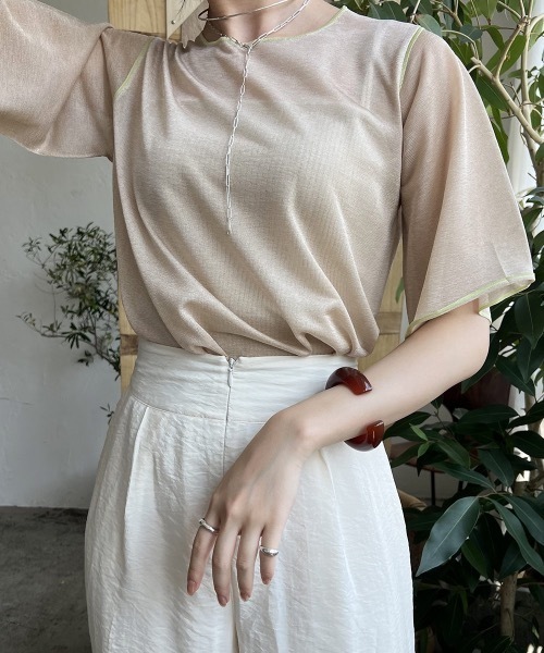 Amiur（エミレ）の「sheer lame knit（その他トップス・レディース・ライトブルー/ベージュ/アイボリー・FREE）」の18枚目の写真