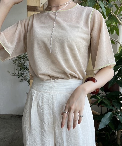 Amiur（エミレ）の「sheer lame knit（その他トップス・レディース・ライトブルー/ベージュ/アイボリー・FREE）」の19枚目の写真