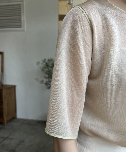Amiur（エミレ）の「sheer lame knit（その他トップス・レディース・ライトブルー/ベージュ/アイボリー・FREE）」の21枚目の写真