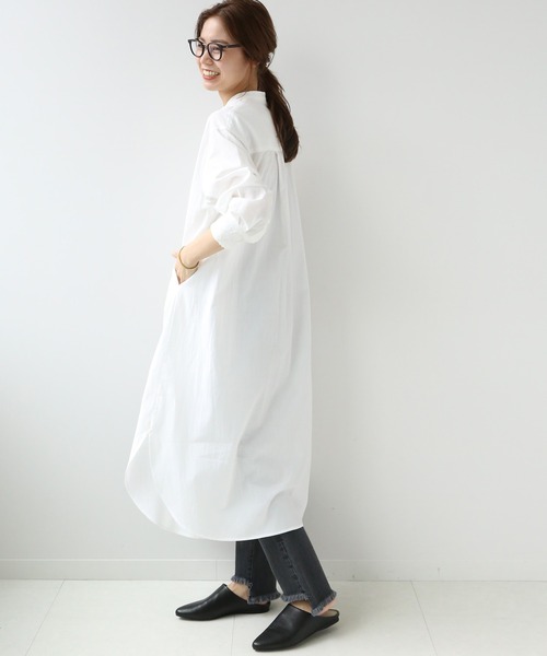 フロントジャガードシャツワンピース◇（シャツワンピース