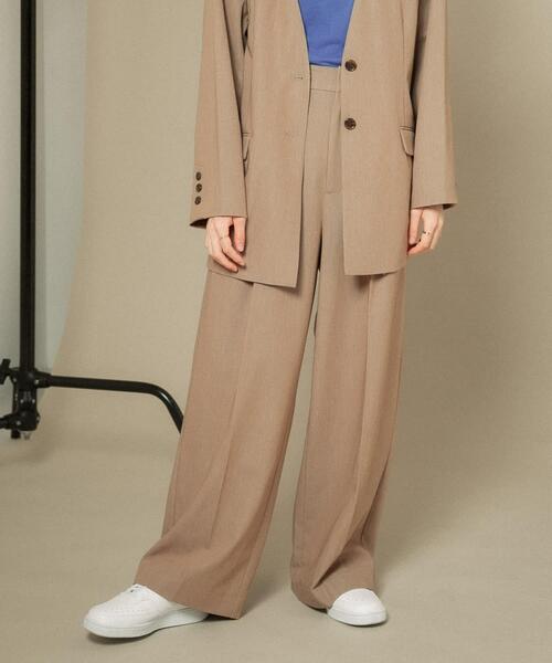 KBF（ケイビーエフ）の「ワンタックワイドスラックス（その他パンツ・レディース・グレー系その他/ベージュ/ブルー・ONE）」の19枚目の写真