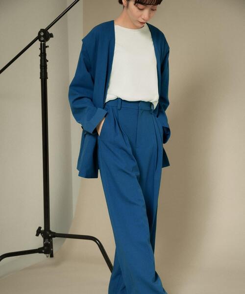 KBF（ケイビーエフ）の「ワンタックワイドスラックス（その他パンツ・レディース・グレー系その他/ベージュ/ブルー・ONE）」の20枚目の写真