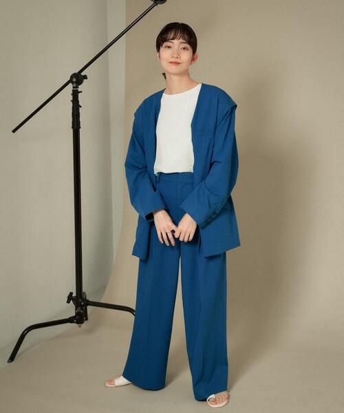 KBF（ケイビーエフ）の「ワンタックワイドスラックス（その他パンツ・レディース・グレー系その他/ベージュ/ブルー・ONE）」の17枚目の写真