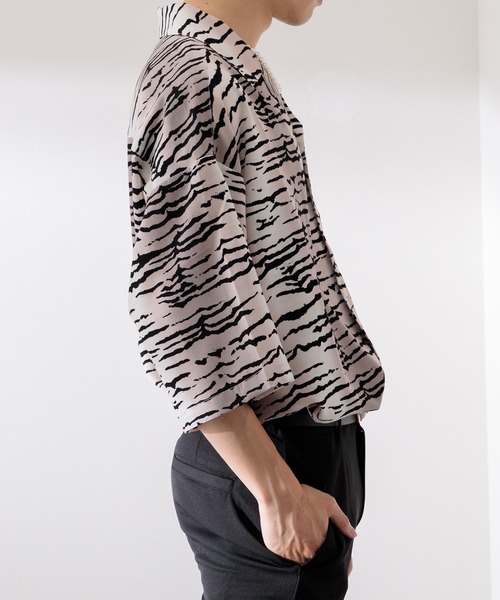 Adoon plain（アドーンプレーン）の「【Adoon plain】アソート柄シャツ（シャツ/ブラウス・メンズ・ブラック/アニマル・MEDIUM/LARGE）」の5枚目の写真