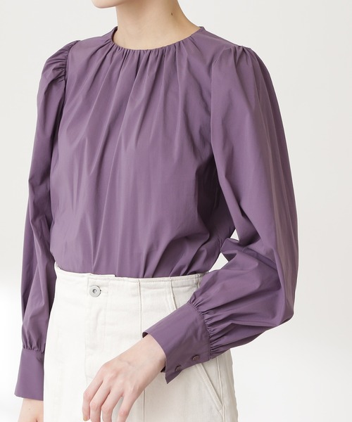 N.（N. Natural Beauty Basic）（エヌエヌナチュラルビューティーベーシック）の「◆ボリュームスリーブブラウス（シャツ/ブラウス・レディース・ブラック/パープル/ナチュラル・MEDIUM）」の12枚目の写真