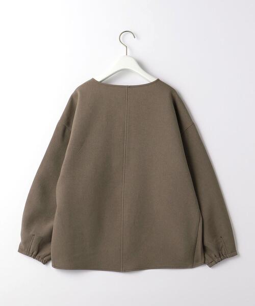 EMMEL REFINES(エメルリファインズ)の「<EMMEL REFINES(エメル リファインズ)>EM ダブルクロス ステッチ ブラウス -ウォッシャブル-(シャツ/ブラウス・レディース・ブラック/オリーブ/オフホワイト・FREE)」の9枚目の写真