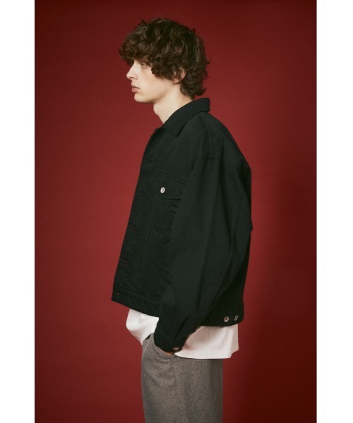 rienda（リエンダ）の「オーバーカラーデニムジャケット-U（デニムジャケット・レディース・ライトベージュ/ブラック・FREE）」の14枚目の写真