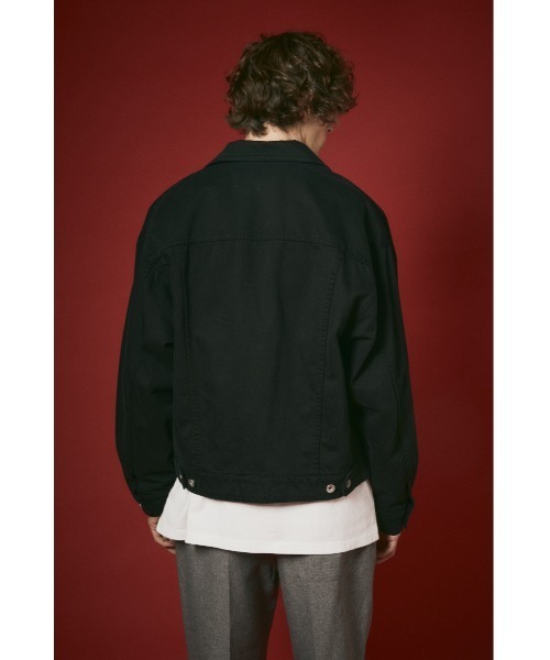 rienda（リエンダ）の「オーバーカラーデニムジャケット-U（デニムジャケット・レディース・ライトベージュ/ブラック・FREE）」の6枚目の写真