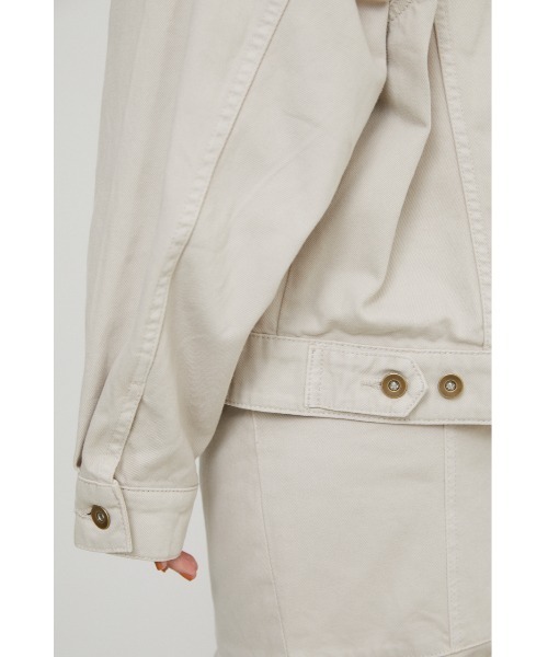 rienda（リエンダ）の「オーバーカラーデニムジャケット-U（デニムジャケット・レディース・ライトベージュ/ブラック・FREE）」の20枚目の写真