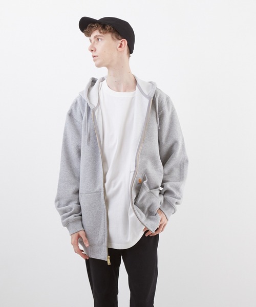 Carhartt(カーハート)の「【carhartt/カーハート】carhartt ZIPHOODED SWEAT(パーカー・メンズ・チャコールグレー/ブラック/ネイビー/モスグリーン/グレー・SMALL/LARGE/X-LARGE/MEDIUM)」の4枚目の写真