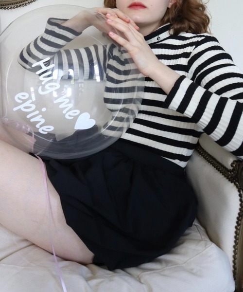 epine（エピヌ）の「e embroidery rib knit high neck（Tシャツ