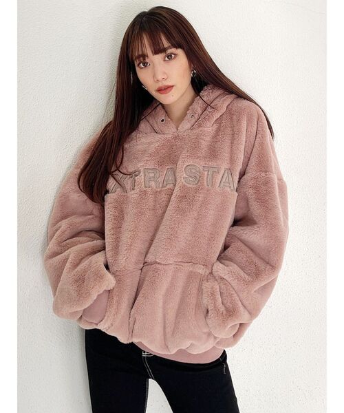 GYDA（ジェイダ）の「EXTRA STANエエコファーパーカー（パーカー・レディース・ベージュ/オフホワイト/ピンク・FREE）」の20枚目の写真