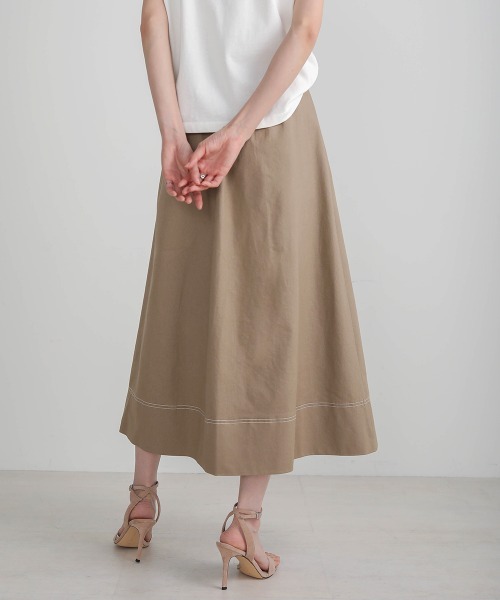 Bou Jeloud（ブージュルード）の「タックプリーツＳＫ（スカート・レディース・ベージュ/インディゴブルー/カーキ・38）」の8枚目の写真