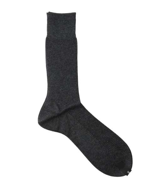 BEAMS（ビームス）の「VAPORIZE / 2x2 RIB SOX（ソックス/靴下・メンズ・ブラック/ホワイト/チャコールグレー・ONE SIZE）」の14枚目の写真