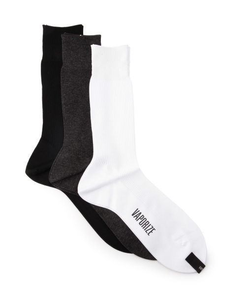 BEAMS（ビームス）の「VAPORIZE / 2x2 RIB SOX（ソックス/靴下・メンズ・ブラック/ホワイト/チャコールグレー・ONE SIZE）」の11枚目の写真