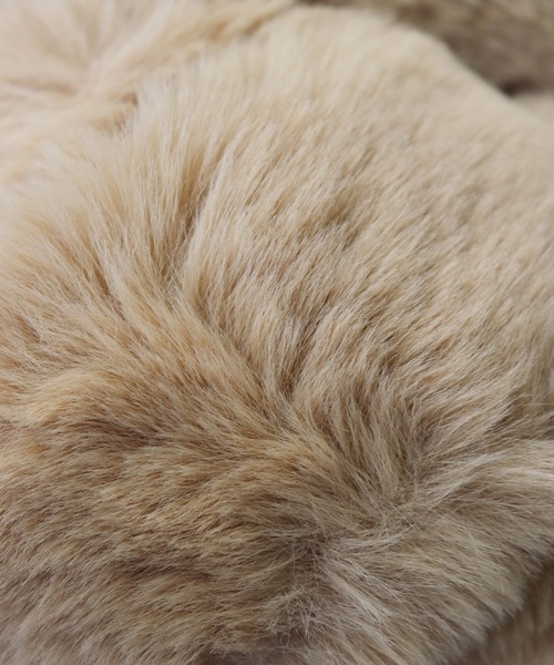 Monocoro toppi（モノコロトッピ）の「クロスバンド ファー もこもこ ルームシューズ サンダル（サンダル・レディース・グレー/アイボリー/モカ/ブルー/ピンク/キャメル・フリー）」の17枚目の写真