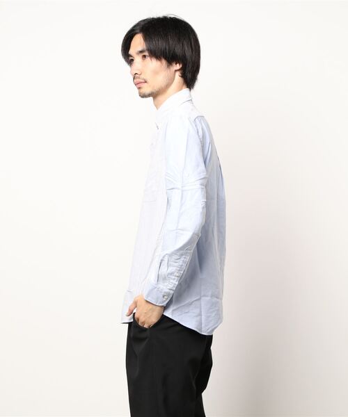 Alexander Julian（アレキサンダージュリアン）の「アレキサンダージュリアンメンズ/ALEXANDER JULIAN：MEN オックス クレイジー ボタンダウン長袖シャツ（シャツ/ブラウス・メンズ・サックスブルー/グレー・LARGE/MEDIUM/X-LARGE）」の4枚目の写真