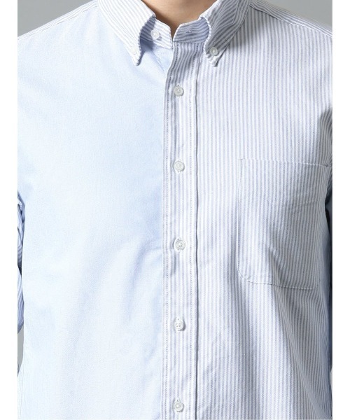 Alexander Julian（アレキサンダージュリアン）の「アレキサンダージュリアンメンズ/ALEXANDER JULIAN：MEN オックス クレイジー ボタンダウン長袖シャツ（シャツ/ブラウス・メンズ・サックスブルー/グレー・LARGE/MEDIUM/X-LARGE）」の6枚目の写真