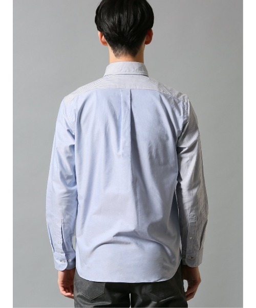 Alexander Julian（アレキサンダージュリアン）の「アレキサンダージュリアンメンズ/ALEXANDER JULIAN：MEN オックス クレイジー ボタンダウン長袖シャツ（シャツ/ブラウス・メンズ・サックスブルー/グレー・LARGE/MEDIUM/X-LARGE）」の9枚目の写真