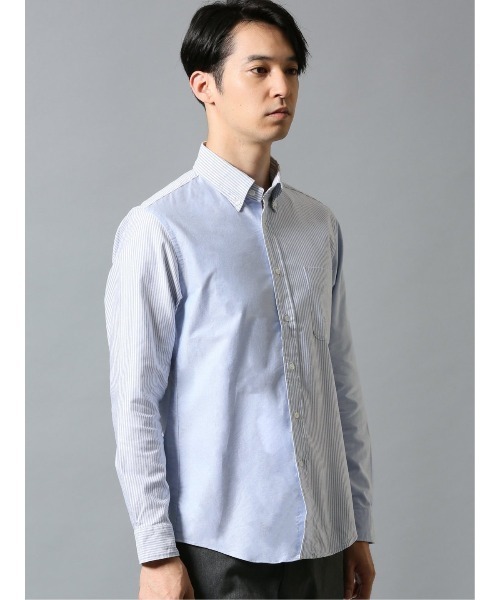 Alexander Julian（アレキサンダージュリアン）の「アレキサンダージュリアンメンズ/ALEXANDER JULIAN：MEN オックス クレイジー ボタンダウン長袖シャツ（シャツ/ブラウス・メンズ・サックスブルー/グレー・LARGE/MEDIUM/X-LARGE）」の10枚目の写真