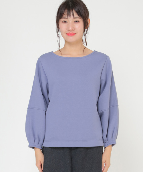 LBC(エルビーシー)の「パフスリーブダンボールプルオーバー(Tシャツ/カットソー・レディース・ブラック/ブルー/ブラウン・M)」の9枚目の写真