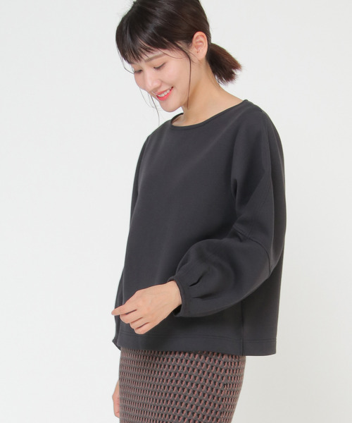 LBC(エルビーシー)の「パフスリーブダンボールプルオーバー(Tシャツ/カットソー・レディース・ブラック/ブルー/ブラウン・M)」の21枚目の写真