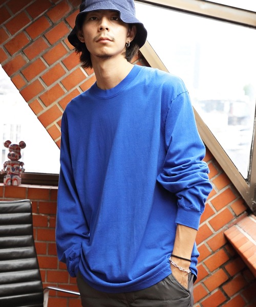 LOS ANGELES APPAREL（ロサンゼルスアパレル）の「LOS ANGELS APPAREL 6.5oz ガーメントダイロングＴシャツ（Tシャツ/カットソー・メンズ・ホワイト/ブラック/ホワイト系その他/グリーン系その他/オレンジ/コバルトブルー/ネイビー・SMALL/MEDIUM/LARGE/X-LARGE）」の6枚目の写真