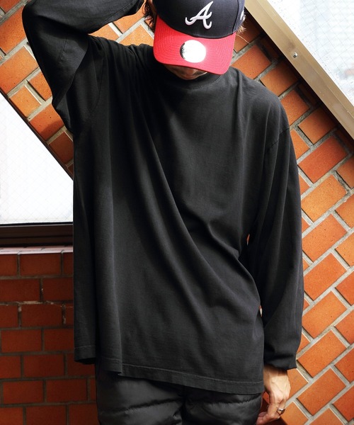 LOS ANGELES APPAREL（ロサンゼルスアパレル）の「LOS ANGELS APPAREL 6.5oz ガーメントダイロングＴシャツ（Tシャツ/カットソー・メンズ・ホワイト/ブラック/ホワイト系その他/グリーン系その他/オレンジ/コバルトブルー/ネイビー・SMALL/MEDIUM/LARGE/X-LARGE）」の4枚目の写真