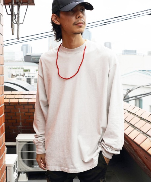 LOS ANGELES APPAREL（ロサンゼルスアパレル）の「LOS ANGELS APPAREL 6.5oz ガーメントダイロングＴシャツ（Tシャツ/カットソー・メンズ・ホワイト/ブラック/ホワイト系その他/グリーン系その他/オレンジ/コバルトブルー/ネイビー・SMALL/MEDIUM/LARGE/X-LARGE）」の12枚目の写真