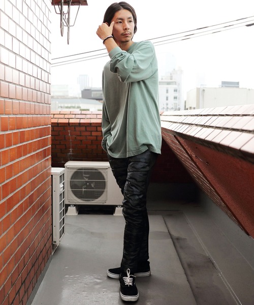 LOS ANGELES APPAREL（ロサンゼルスアパレル）の「LOS ANGELS APPAREL 6.5oz ガーメントダイロングＴシャツ（Tシャツ/カットソー・メンズ・ホワイト/ブラック/ホワイト系その他/グリーン系その他/オレンジ/コバルトブルー/ネイビー・SMALL/MEDIUM/LARGE/X-LARGE）」の18枚目の写真