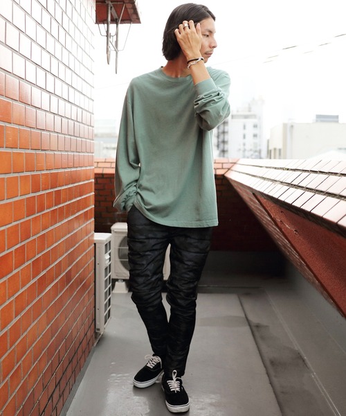 LOS ANGELES APPAREL（ロサンゼルスアパレル）の「LOS ANGELS APPAREL 6.5oz ガーメントダイロングＴシャツ（Tシャツ/カットソー・メンズ・ホワイト/ブラック/ホワイト系その他/グリーン系その他/オレンジ/コバルトブルー/ネイビー・SMALL/MEDIUM/LARGE/X-LARGE）」の19枚目の写真