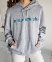 【muah muah/ムーアムーア】LOWER PRINTING OVERFIT HOODIE