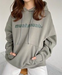 【muah muah/ムーアムーア】LOWER PRINTING OVERFIT HOODIE