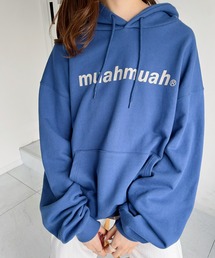 【muah muah/ムーアムーア】LOWER PRINTING OVERFIT HOODIE