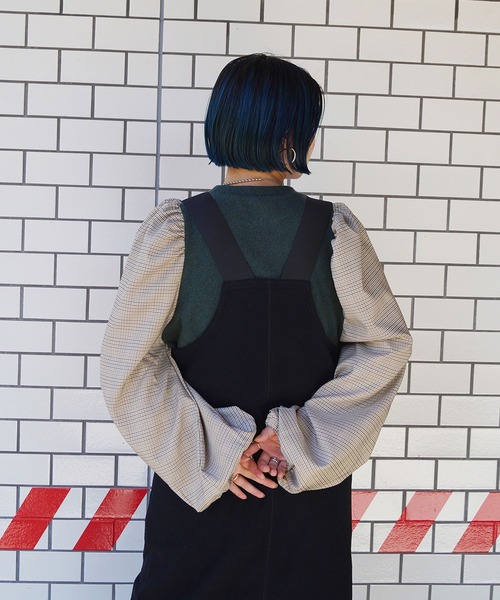 179/WG(イチナナキュウダブルジー)の「フリース ジャンパースカート(スカート・レディース・ブラック/グレー・MEDIUM)」の13枚目の写真