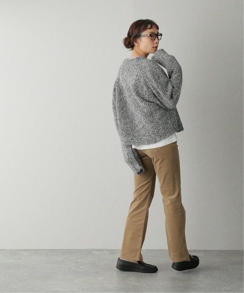 JOURNAL STANDARD relume(ジャーナルスタンダード レリューム)の「【MIJEONG PARK/ミジョン・パーク】MELANGE KNIT C/D:カーディガン(カーディガン/ボレロ・レディース・モスグリーン/グレー・MEDIUM)」の4枚目の写真