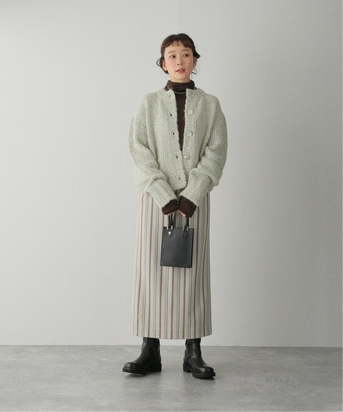 JOURNAL STANDARD relume(ジャーナルスタンダード レリューム)の「【MIJEONG PARK/ミジョン・パーク】MELANGE KNIT C/D:カーディガン(カーディガン/ボレロ・レディース・モスグリーン/グレー・MEDIUM)」の5枚目の写真