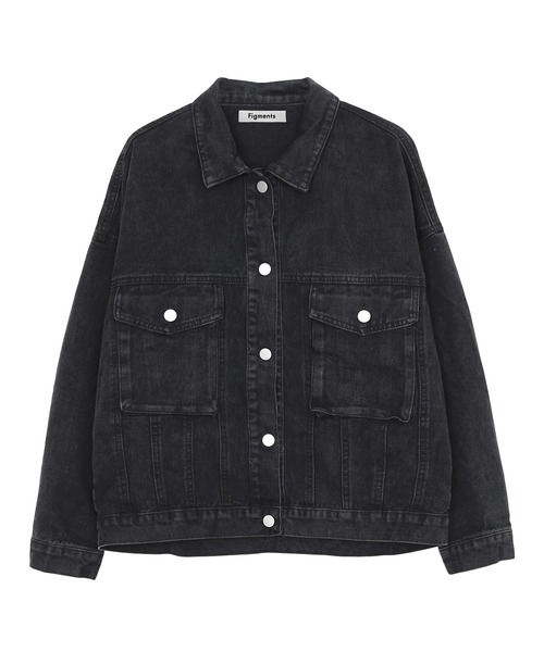 Figments（フィグメンツ）の「ブラックデニムジャケット（デニムジャケット・レディース・ブラック・FREE）」の3枚目の写真