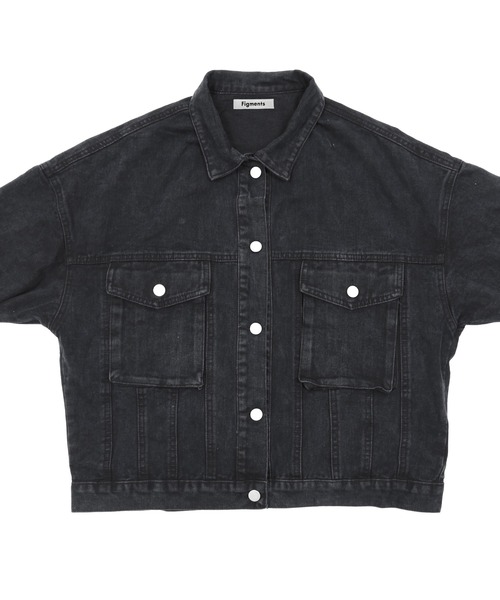 Figments（フィグメンツ）の「ブラックデニムジャケット（デニムジャケット・レディース・ブラック・FREE）」の5枚目の写真